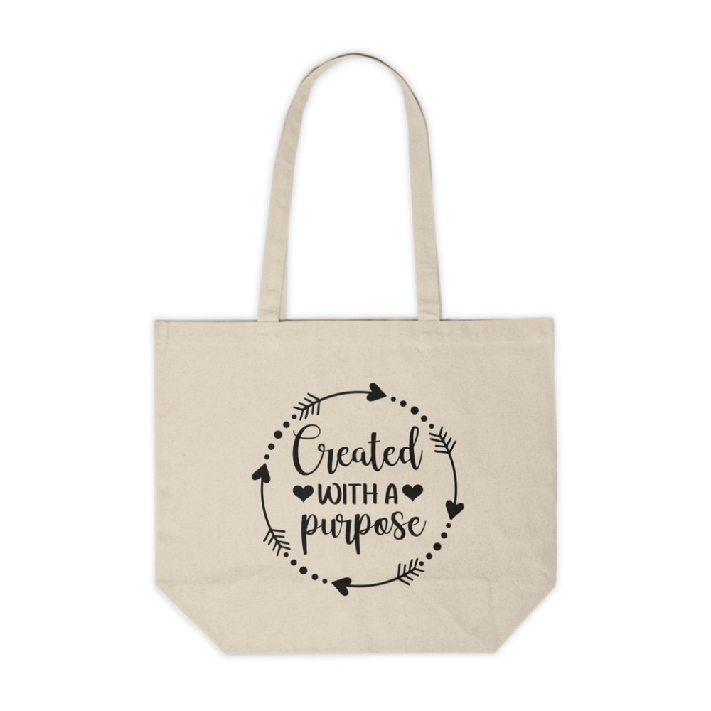 Created with a Purpose Custom Canvas Tote Bag